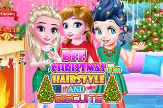 Bff Christmas Tree Hairstyle And Biscuits