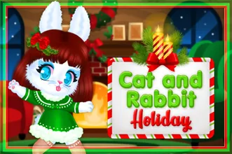 Cat And Rabbit Holiday